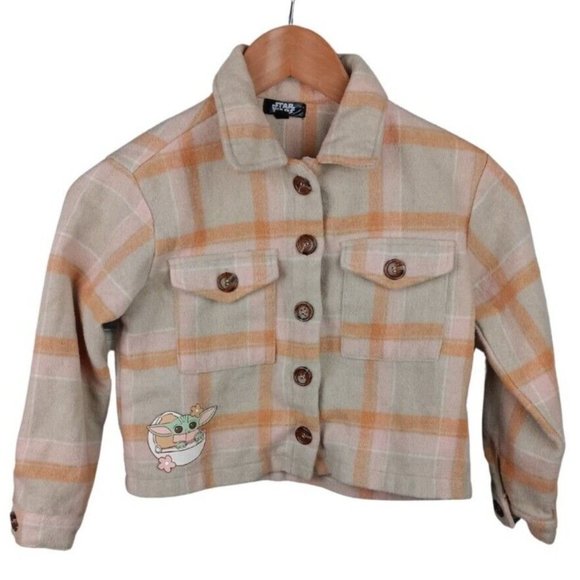 Star Wars, The Mandalorian: "Grogu" Wool Coat, Size Girls SZ S,Color Brown - Picture 4 of 7